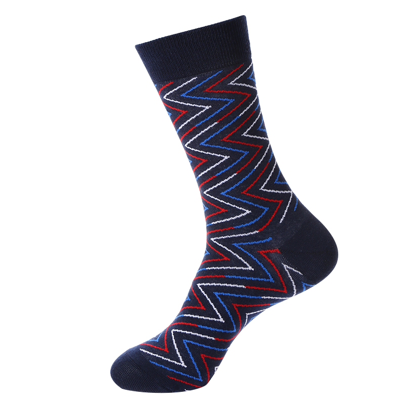 ストライプチェック柄ヒップホップスタイルのストリートファッションソックス