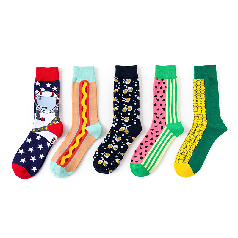 ジャカードヒップホップスタイルのストリートファッションソックス
