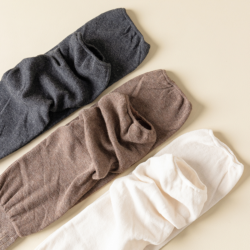 単針コットンセクシーな黒のレディースニーハイソックス