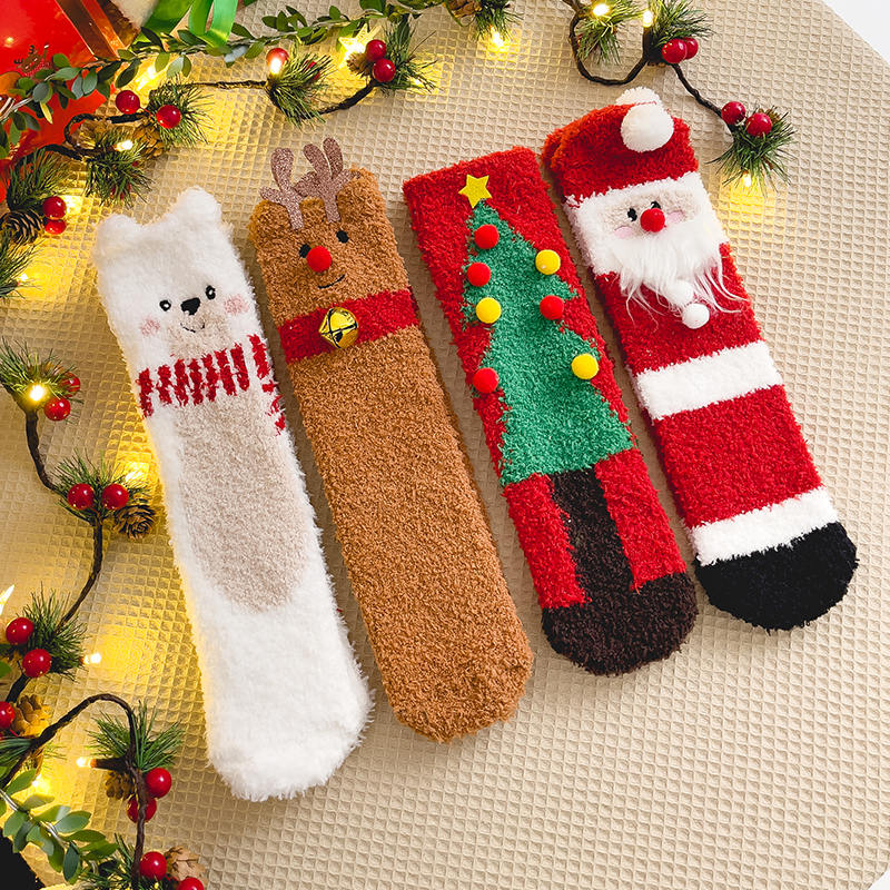 ハーフベルベットのクリスマスソックス